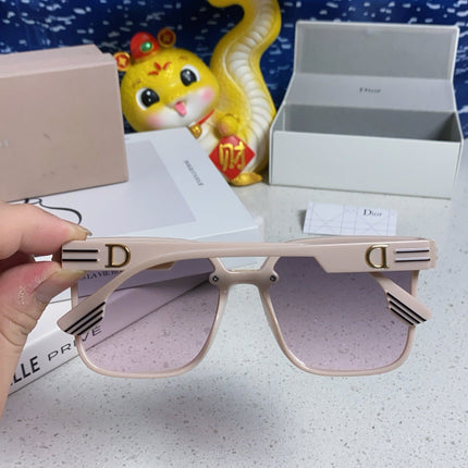 MONTAIGNE SUNGLASS 560859 IN BEIGE ACETATE PINK SMOKE LENSES