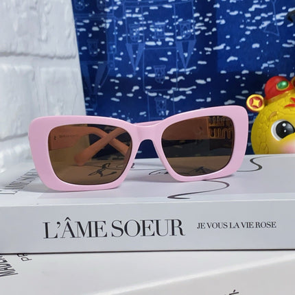 GLIMPSE SUNGLASSES 558345 IN PINK ACETATE GOLD EMBOSSED LOGO