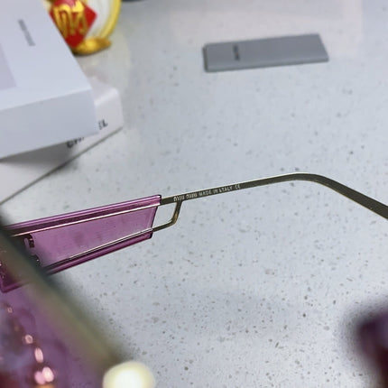 LOGO SUNGLASSES 560863 IN PURPLE CLEAR ACETATE GOLD METAL