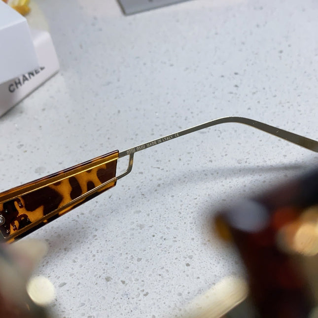 LOGO SUNGLASSES 560865 IN HAVANA ACETATE GOLD METAL BROWN LENS