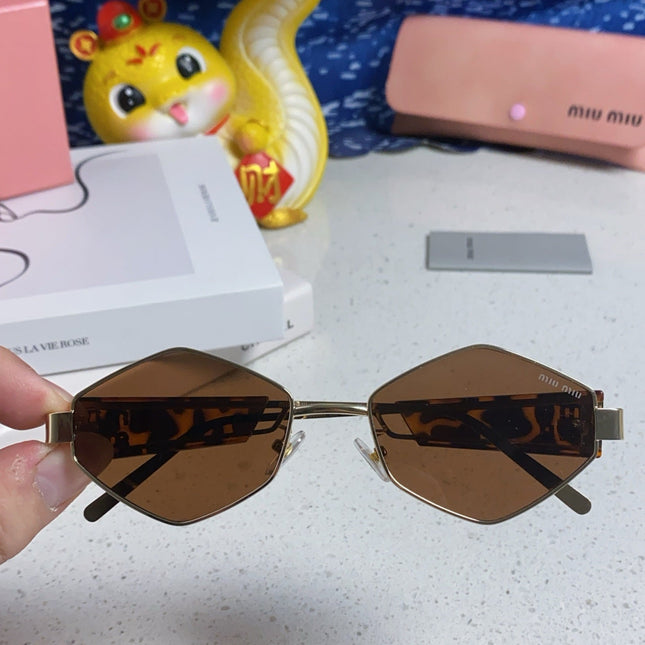 LOGO SUNGLASSES 560865 IN HAVANA ACETATE GOLD METAL BROWN LENS