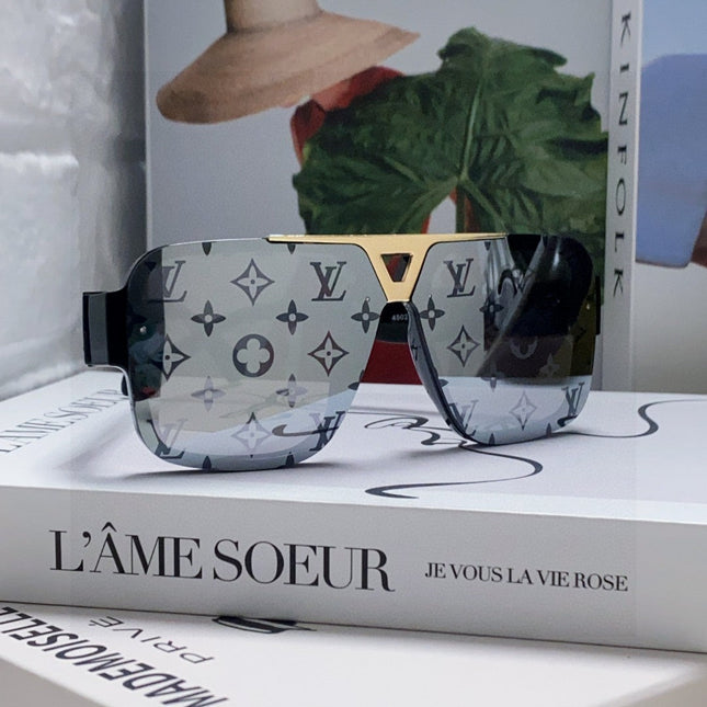 EVIDENCE SUNGLASSES 574717 IN BLACK ACETATE MONOGRAM ON LENS