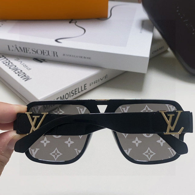 EVIDENCE SUNGLASSES 574717 IN BLACK ACETATE MONOGRAM ON LENS