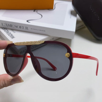 BLACKWOOD SUNGLASSES 567457 IN RED ACETATE GOLD METAL
