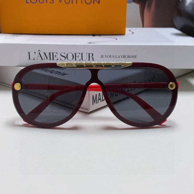 BLACKWOOD SUNGLASSES 567457 IN RED ACETATE GOLD METAL