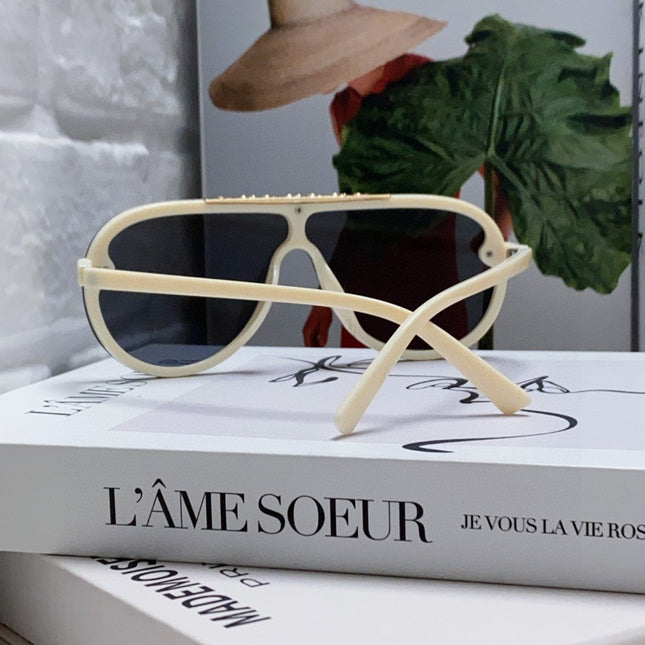 BLACKWOOD SUNGLASSES 567458 IN IVORY ACETATE GOLD METAL