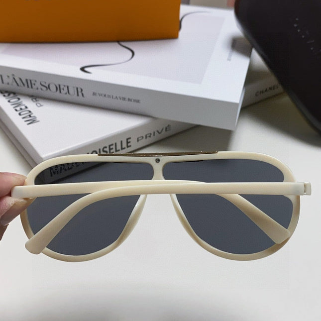 BLACKWOOD SUNGLASSES 567458 IN IVORY ACETATE GOLD METAL