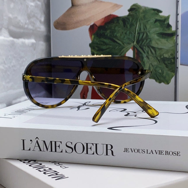 BLACKWOOD SUNGLASSES 567459 IN YELLOW HAVANA ACETATE GOLD METAL