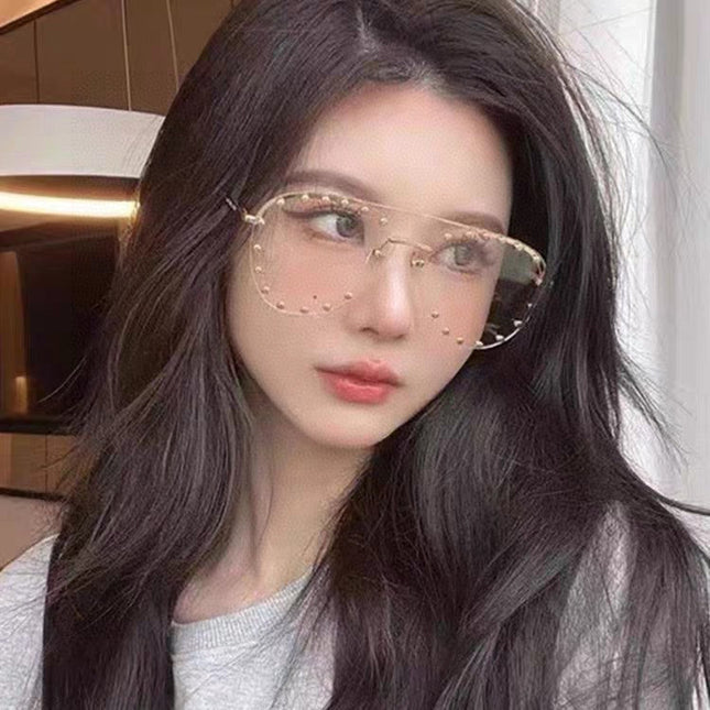 PARTY PILOT SUNGLASSES 567463 IN GOLD METAL CLEAR LENSES