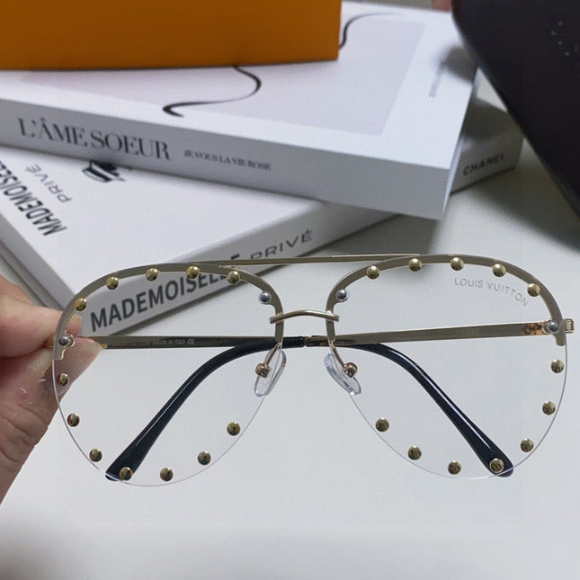 PARTY PILOT SUNGLASSES 567463 IN GOLD METAL CLEAR LENSES