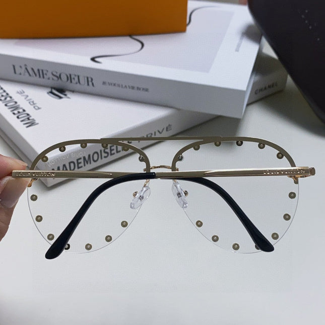 PARTY PILOT SUNGLASSES 567463 IN GOLD METAL CLEAR LENSES
