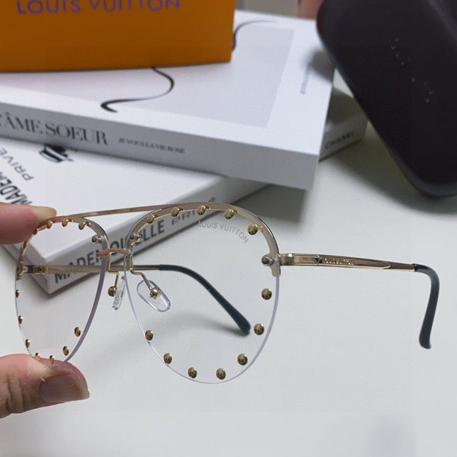 PARTY PILOT SUNGLASSES 567463 IN GOLD METAL CLEAR LENSES