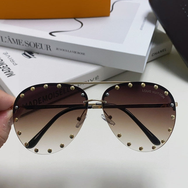 PARTY PILOT SUNGLASSES 567464 IN GOLD METAL BROWN SMOKE LENSES