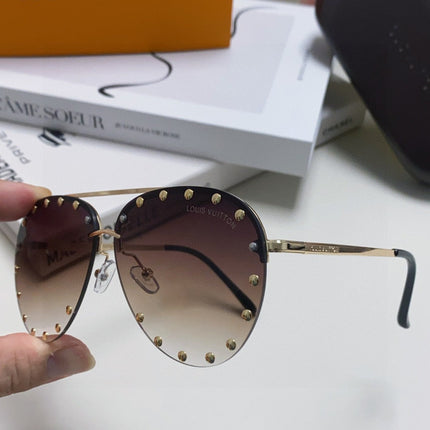 PARTY PILOT SUNGLASSES 567464 IN GOLD METAL BROWN SMOKE LENSES