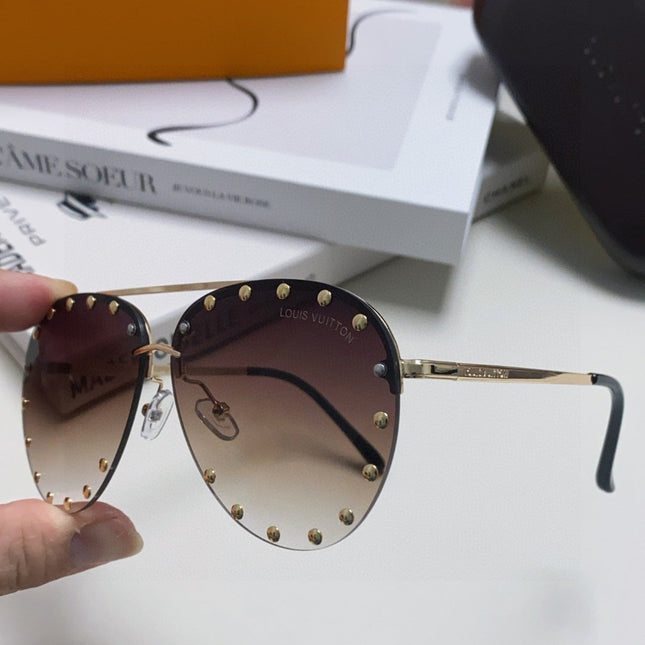 PARTY PILOT SUNGLASSES 567464 IN GOLD METAL BROWN SMOKE LENSES