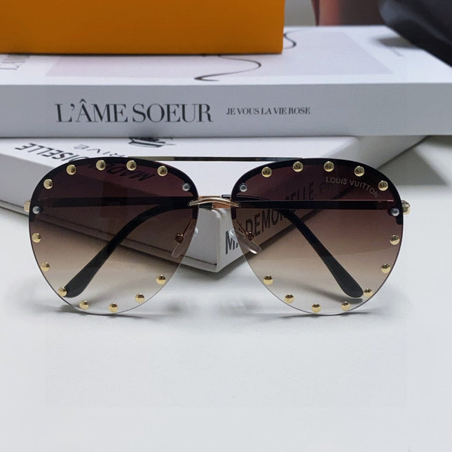 PARTY PILOT SUNGLASSES 567464 IN GOLD METAL BROWN SMOKE LENSES
