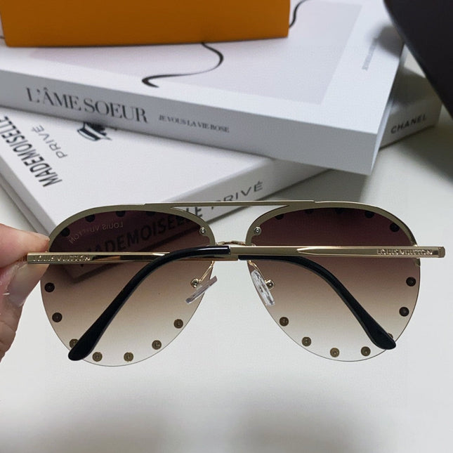 PARTY PILOT SUNGLASSES 567464 IN GOLD METAL BROWN SMOKE LENSES