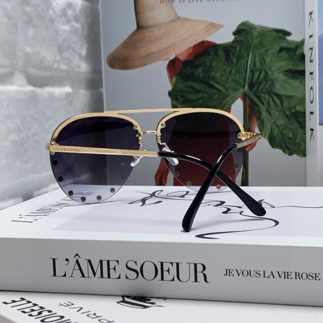 PARTY PILOT SUNGLASSES 567465 IN GOLD METAL GREY SMOKE LENSES