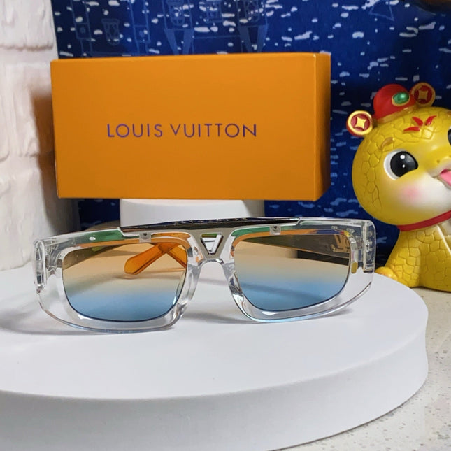 CLASH PILOT SUNGLASSES 567477 IN CLEAR MIX MULTICOLOR ACTETE SILVER METAL