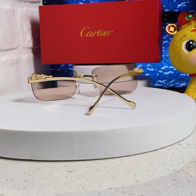 PANTHÈRE RECTANGULAR FRAME SUNGLASSES 567503 IN METAL