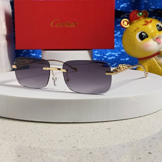 PANTHÈRE RECTANGULAR FRAME SUNGLASSES 567503 IN METAL
