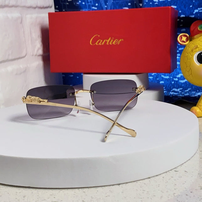 PANTHÈRE RECTANGULAR FRAME SUNGLASSES 567503 IN METAL