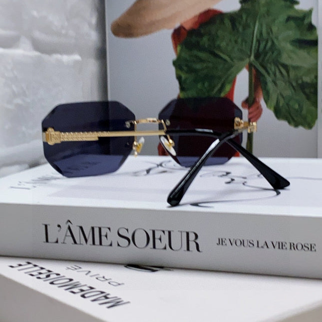 PANTHÈRE RIMLESS GEOMETRIC FRAME SUNGLASSES 533152 IN METAL