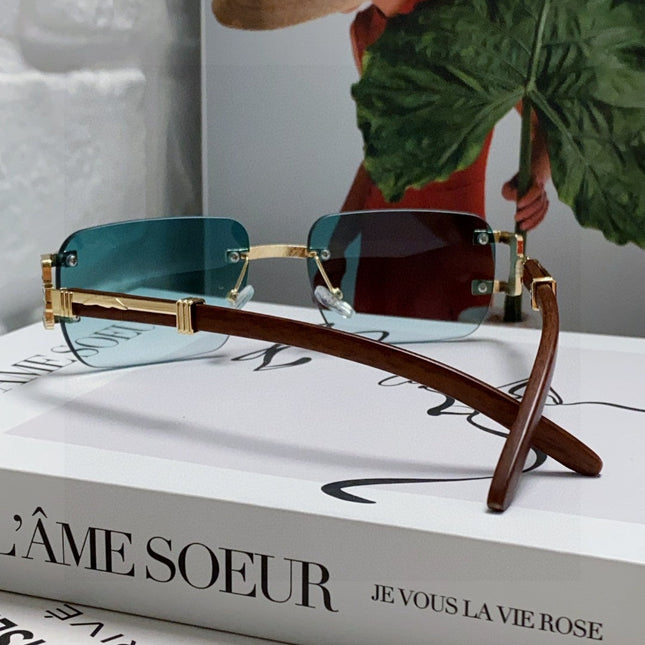 CRYSTAL STUDDED C DE RECTANGULAR FRAME SUNGLASSES 533159 IN METAL