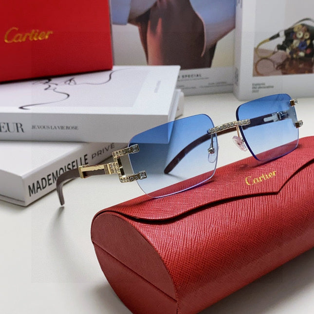 CRYSTAL STUDDED C DE RECTANGULAR FRAME SUNGLASSES 533159 IN METAL