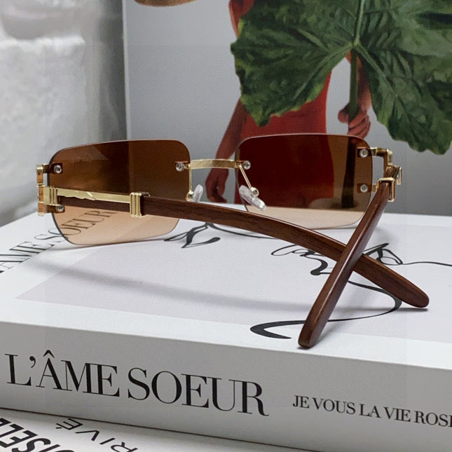 CRYSTAL STUDDED C DE RECTANGULAR FRAME SUNGLASSES 533159 IN METAL
