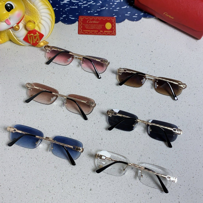 SIGNATURE C DE RECTANGULAR FRAME SUNGLASSES 533233 IN METAL