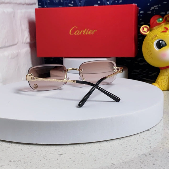 SIGNATURE C DE RECTANGULAR FRAME SUNGLASSES 533233 IN METAL
