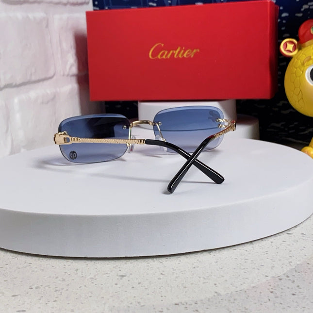 SIGNATURE C DE RECTANGULAR FRAME SUNGLASSES 533233 IN METAL