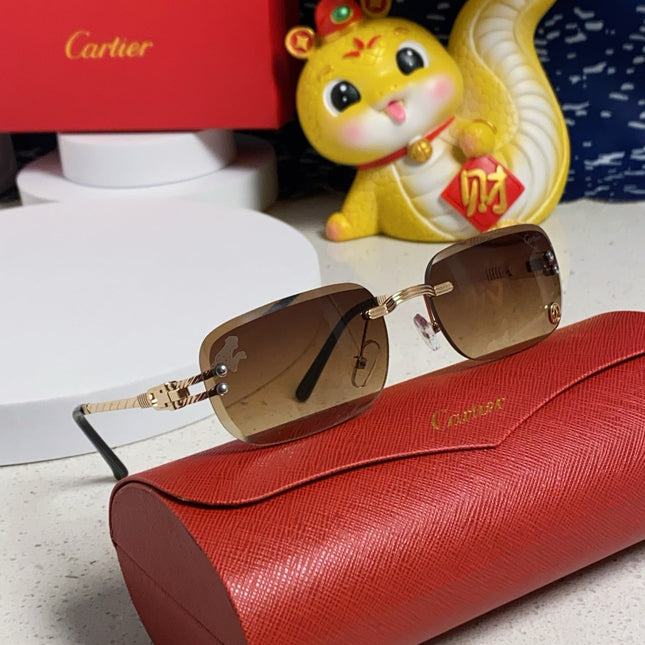 SIGNATURE C DE RECTANGULAR FRAME SUNGLASSES 533233 IN METAL
