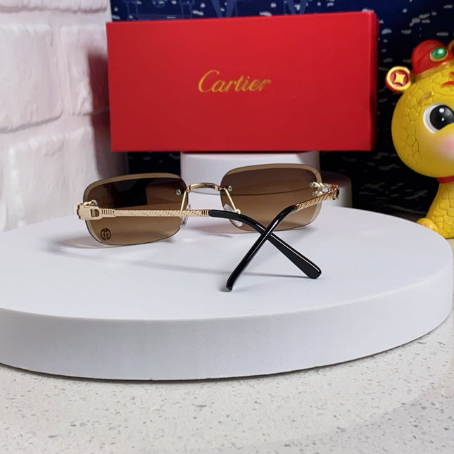 SIGNATURE C DE RECTANGULAR FRAME SUNGLASSES 533233 IN METAL