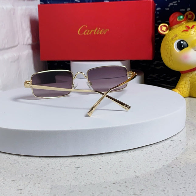 SANTOS RECTANGULAR FRAME SUNGLASSES CT0473S IN METAL