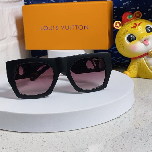 LINK SQUARE SUNGLASSES 570272 IN BLACK ACETATE BLACK LOGO