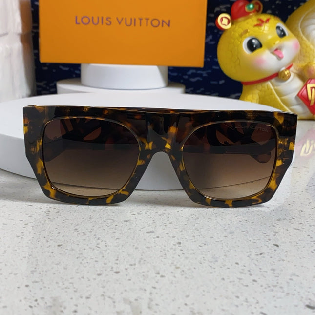 LINK SQUARE SUNGLASSES 570275 IN HAVANA ACETATE GOLD LOGO