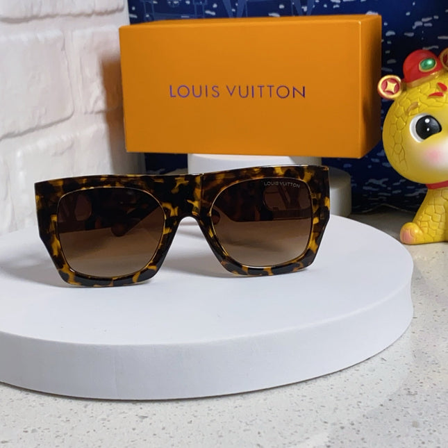 LINK SQUARE SUNGLASSES 570275 IN HAVANA ACETATE GOLD LOGO