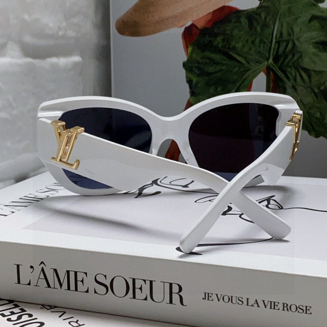 ICON CAT EYE SUNGLASSES 570248 IN WHITE ACETATE