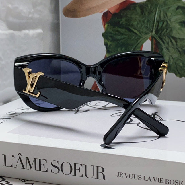 ICON CAT EYE SUNGLASSES 570249 IN BLACK ACETATE