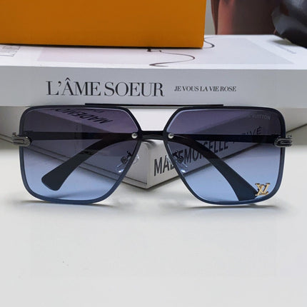 SQUARE SUNGLASSES 570263 IN BLACK METAL GREY SMOKE LENS