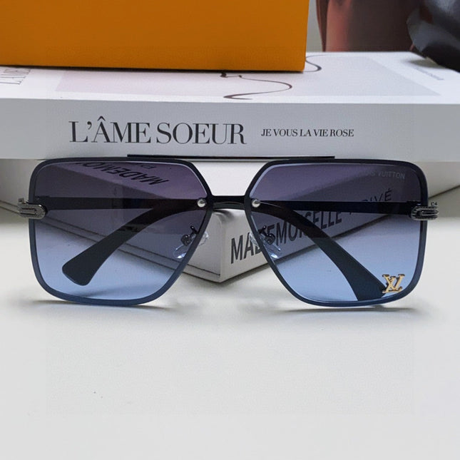 SQUARE SUNGLASSES 570263 IN BLACK METAL GREY SMOKE LENS