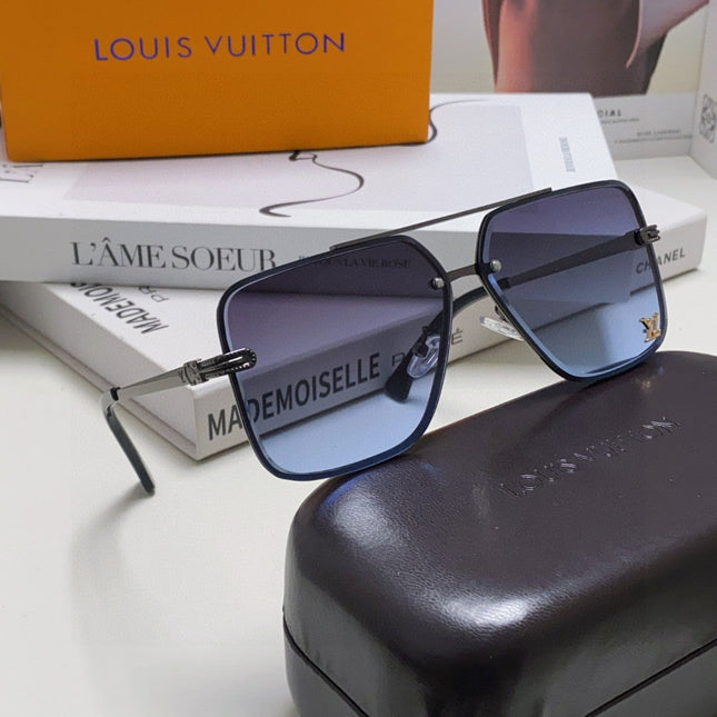 SQUARE SUNGLASSES 570263 IN BLACK METAL GREY SMOKE LENS