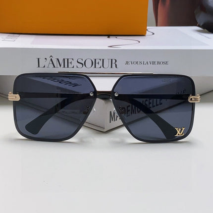 SQUARE SUNGLASSES 570265 IN GOLD METAL LOGO ON LENS