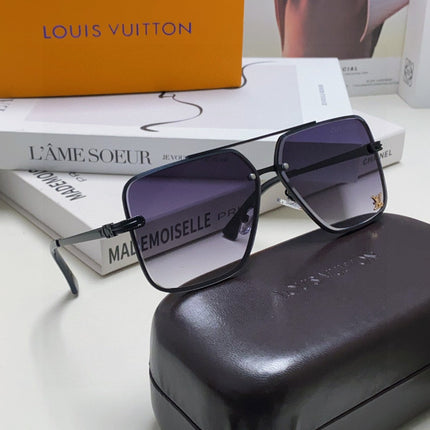 SQUARE SUNGLASSES 570266 IN BLACK METAL LOGO ON LENS