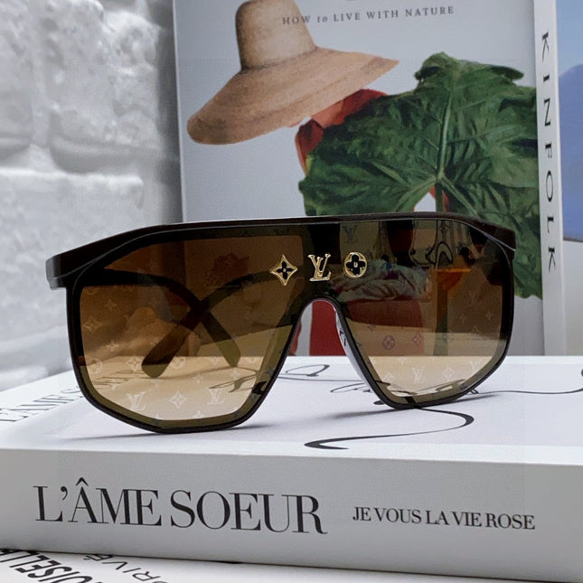 WAIMEA SUNGLASSES 570267 IN BROWN ACETATE MONOGRAM ON LENS