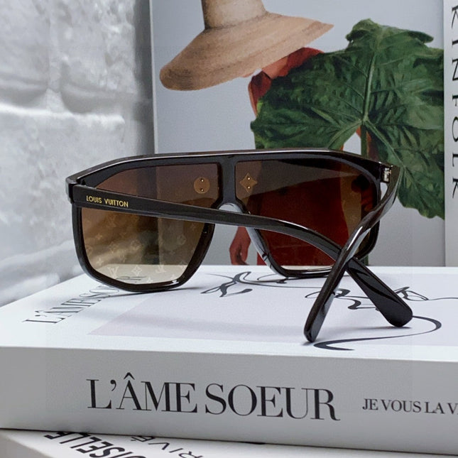WAIMEA SUNGLASSES 570267 IN BROWN ACETATE MONOGRAM ON LENS