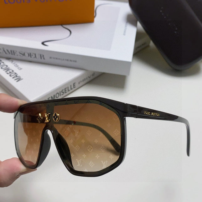 WAIMEA SUNGLASSES 570267 IN BROWN ACETATE MONOGRAM ON LENS