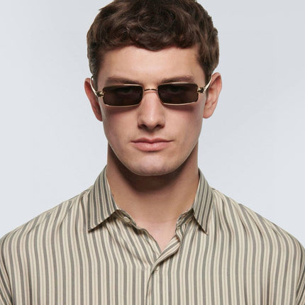 PANTHÈRE RECTANGULAR FRAME SUNGLASSES CT0473S IN METAL